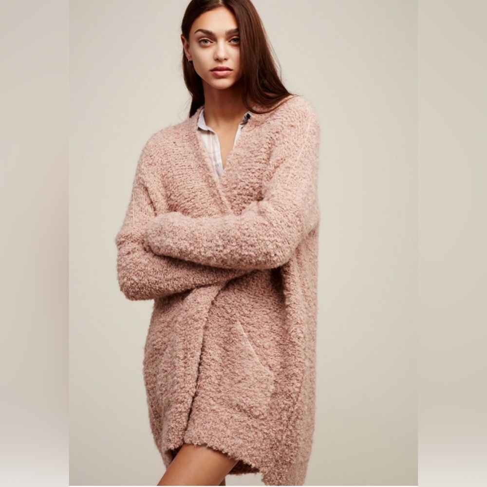 Free People Blush Slouch Cardigan Sweater Size Large